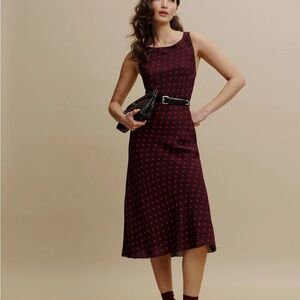 Reformation Topanga Polka Dot Midi Dress -NWT